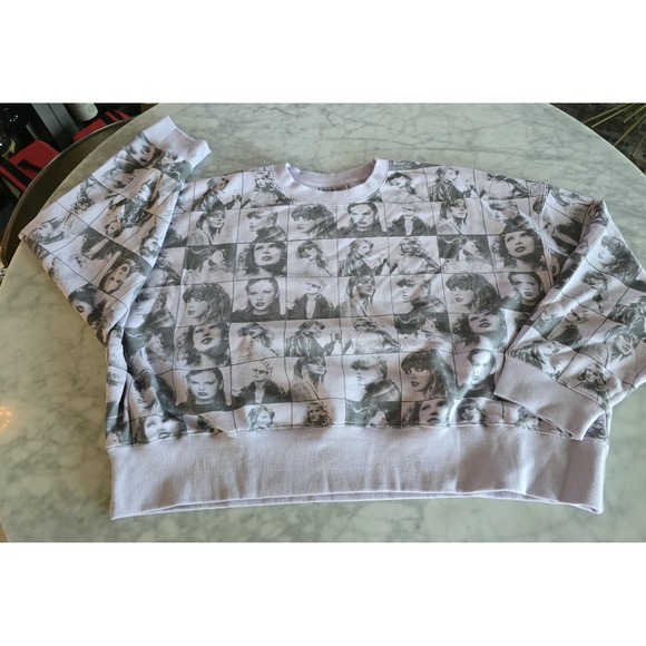 Taylor Swift Tops - Taylor Swift The Eras Tour Cropped Sweatshirt Lavender Women's Girls Size L
